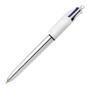 Długopis 4-kolorowy Bic 4 Colours 0.7mm, Srebrny metaliczny